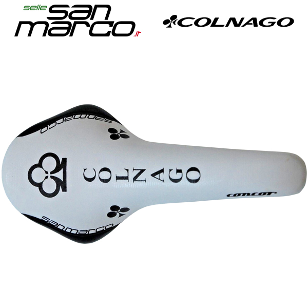 selle san marco(セラサンマルコ)×COLNAGO(コルナゴ)CONCOR RACING(コンコールレーシング)サドル(ホワイト)