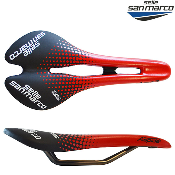 Selle SAN MARCO(セラサンマルコ)ASPIDE RACING TEAM(アスピデレーシングチーム)サドル(ナロー/ブラック/レッド)