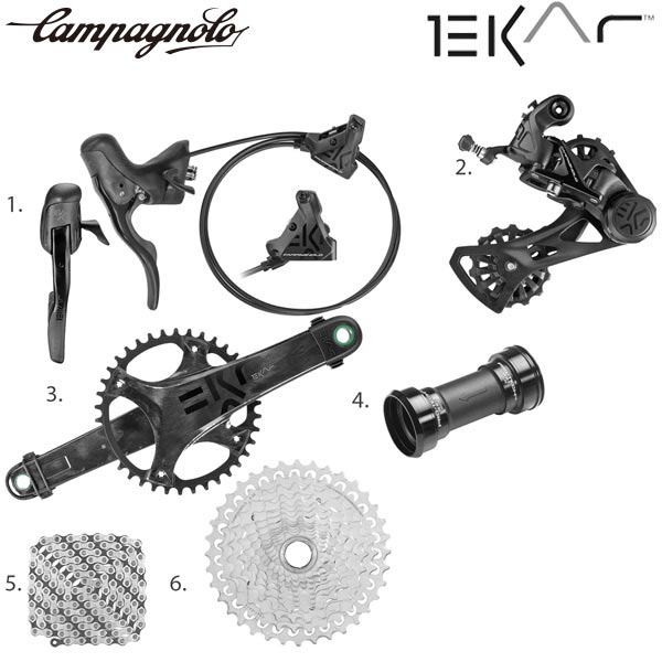 カンパニョーロEkar エカル クランク 170mm 44Tカーボンクランク