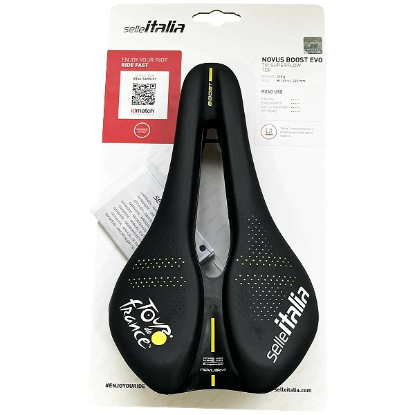 selle ITALIA(セライタリア)NOVUS BOOST EVO(ノービスブーストエボ)TM SUPERFLOWサドル(Lサイズ/ツールドフランス/限定)